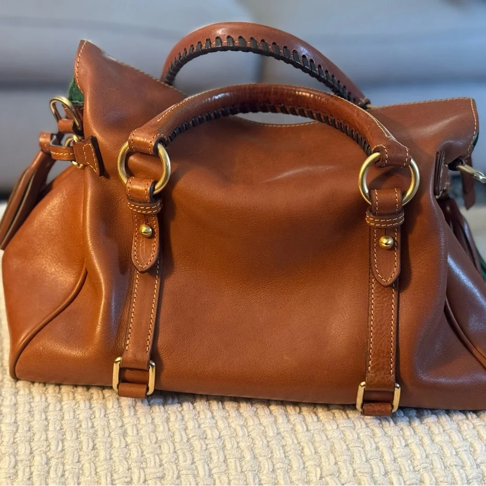 Dooney & Bourke Tan Leather Satchel - Picture 10 of 16